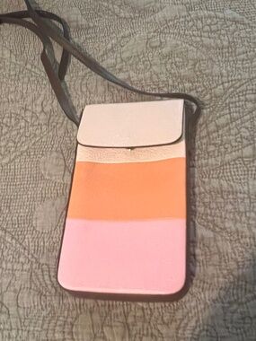 Radley London Lyme Terrace Tri Color Leather Phone Bag Pouch
